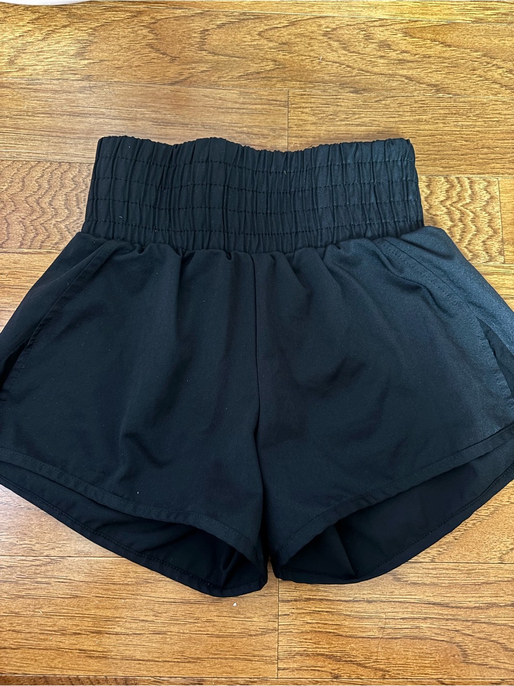Five dancewear Black High-Waist Smocked Waistband Shorts